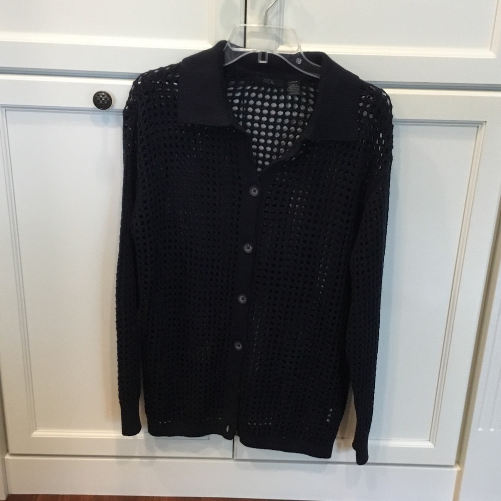 NWOT RDI Black Open-Knit Women’s Cardigan